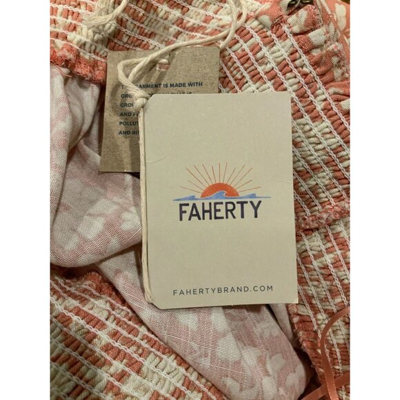 Faherty Renata Jumpsuit Coral Nusa Floral Pink Size S NWT! $178 Removable Straps - Picture 11 of 11